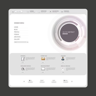 Modern Web sitesi şablon tasarımı