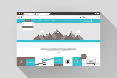 Modern Web sitesi şablon tasarımı