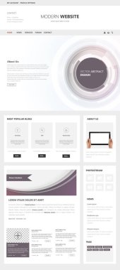 Modern Web sitesi şablon tasarımı