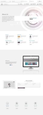 modern bir sayfa web sitesi şablonu