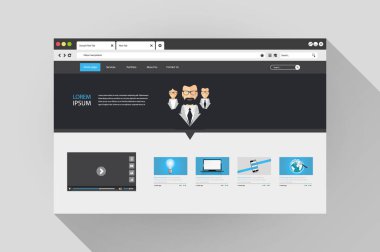 Modern Web sitesi şablon tasarımı
