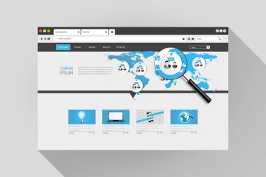 Modern Web sitesi şablon tasarımı