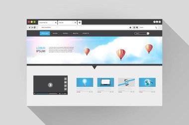 Modern Web sitesi şablon tasarımı
