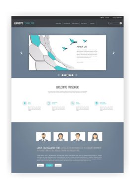 Modern Web sitesi şablon tasarımı