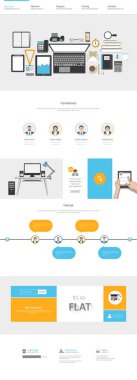 modern bir sayfa web sitesi şablonu