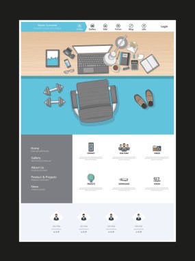 modern bir sayfa web sitesi şablonu