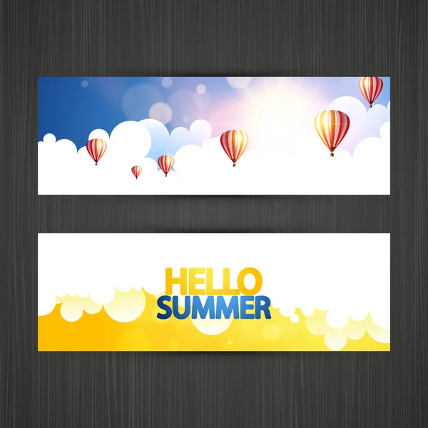 Summer banners Design — Stock Vector