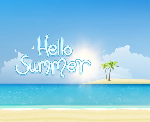 Say Hello to Summer poster — Stock Vector