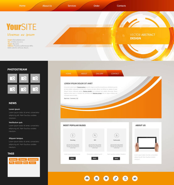 Modern Website template design