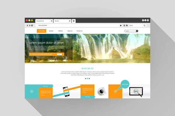 Modernes Website-Template-Design — Stockvektor