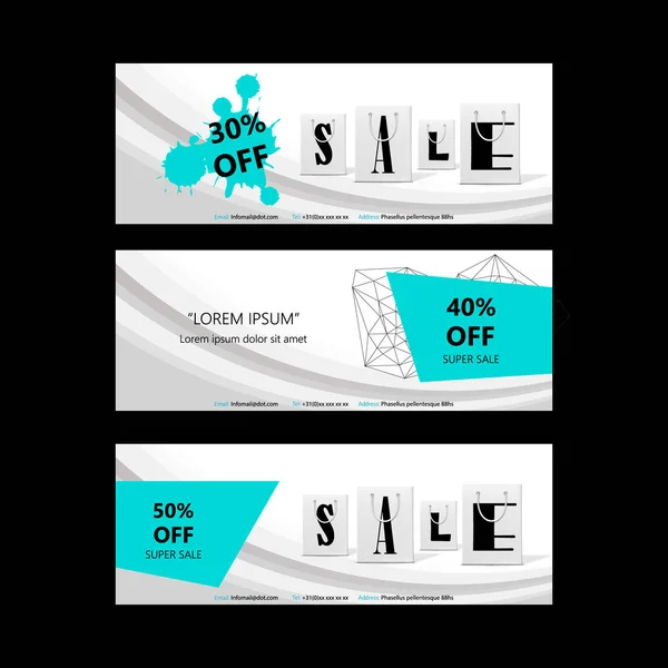 Business sale Banner Set — Stock Vector