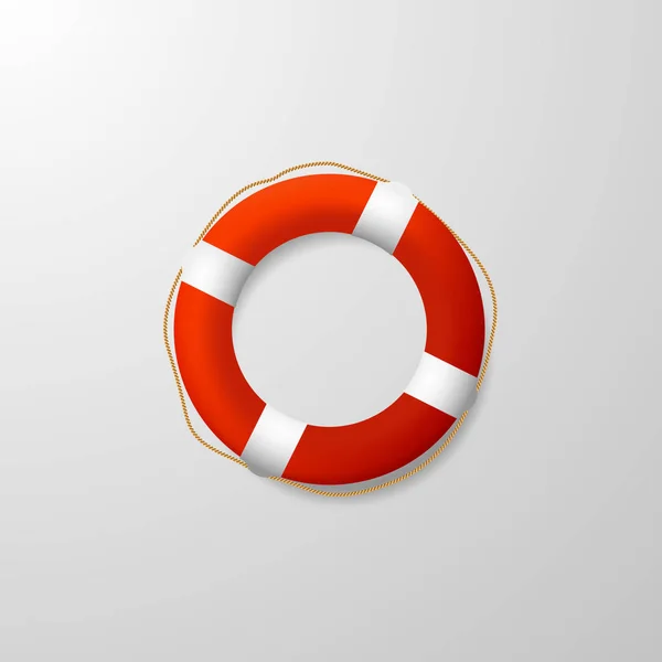 Realistic life buoy — Stock Vector