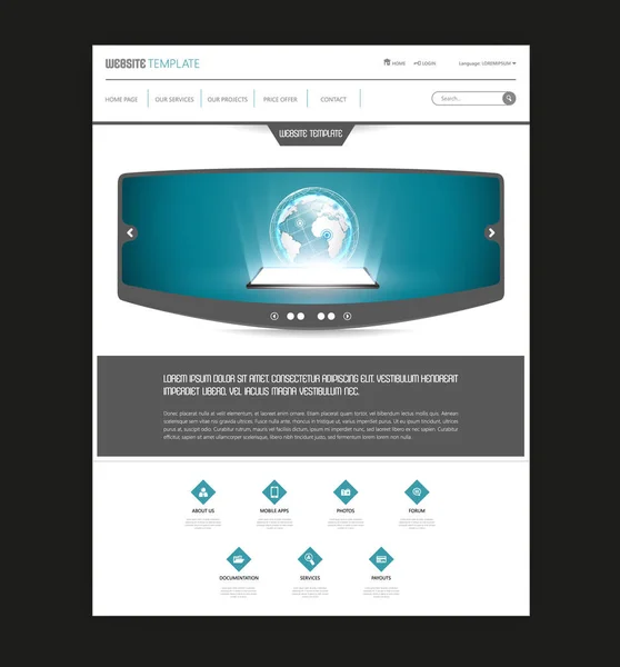 Diseño moderno de plantilla web — Archivo Imágenes Vectoriales