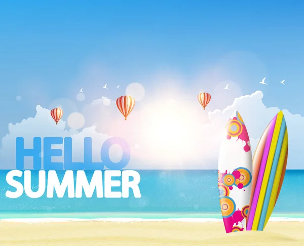 Say Hello to Summer poster — Stock Vector