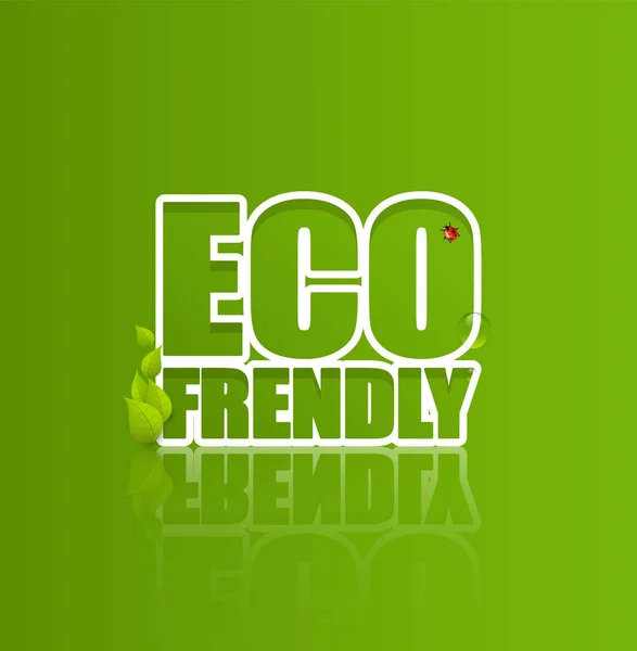 Twórczy napis przyjazny Eco — Wektor stockowy