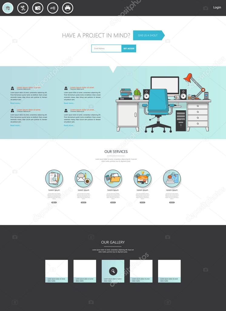 Modern Website template design
