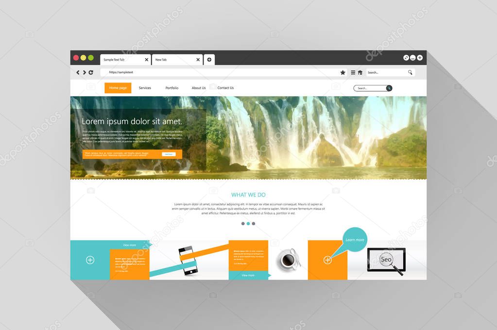 Modern Website template design