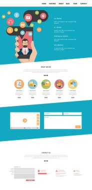 modern bir sayfa web sitesi şablonu