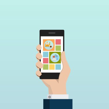 İnsan elinde Smartphone 
