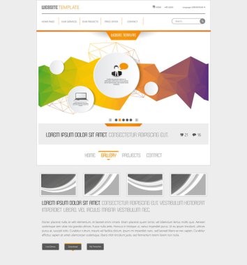 Modern Web sitesi şablon tasarımı
