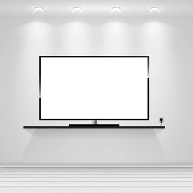 Boş ekran ile gerçekçi Led Tv 