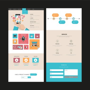 modern bir sayfa web sitesi şablonu