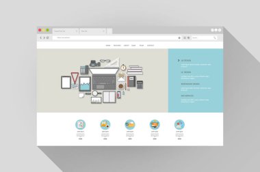Modern Web sitesi şablon tasarımı