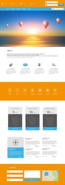 modern bir sayfa web sitesi şablonu