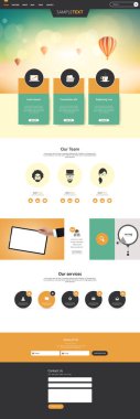 modern bir sayfa web sitesi şablonu