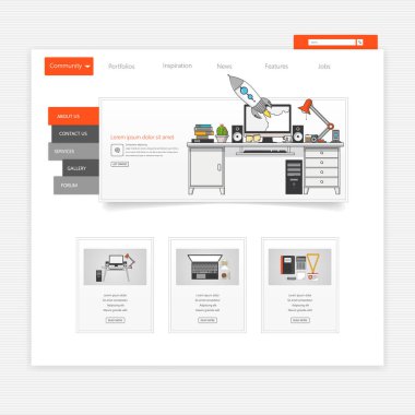 modern bir sayfa web sitesi şablonu