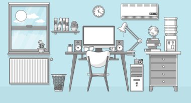 Modern oda işyerinde.