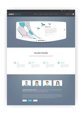 Modern Web sitesi şablon tasarımı