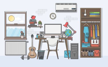 Modern oda işyerinde.