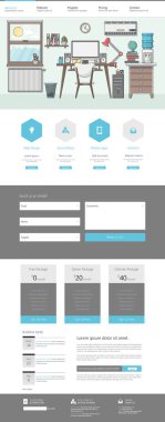 modern bir sayfa web sitesi şablonu