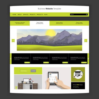 Eko iş sayfa web sitesi şablonu.