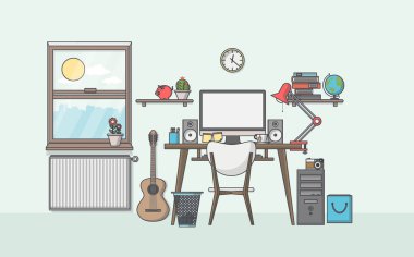 Modern oda işyerinde.