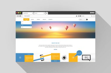 Modern Web sitesi şablon tasarımı