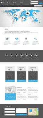 modern bir sayfa web sitesi şablonu