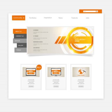 Modern Web sitesi şablon tasarımı