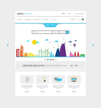 Modern Web sitesi şablon tasarımı