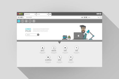 Modern Web sitesi şablon tasarımı