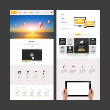 modern bir sayfa web sitesi şablonu