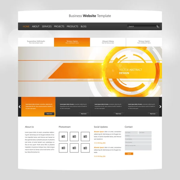 Moderne Website sjabloonontwerp — Stockvector