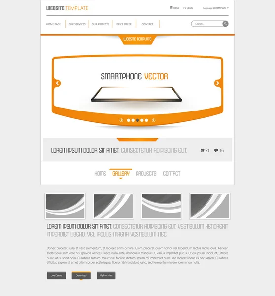 Modernes Website-Template-Design — Stockvektor