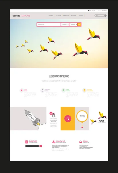 Modernes Website-Template-Design — Stockvektor