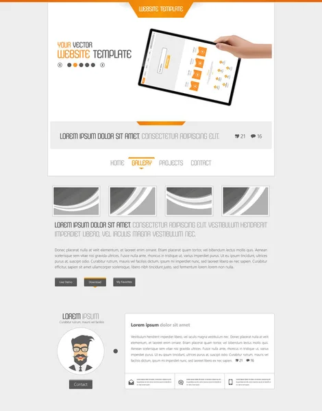 Modernes Website-Template-Design — Stockvektor