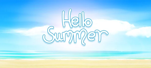 Saluda al cartel de verano — Vector de stock