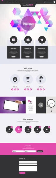 Plantilla de sitio web moderna de una página — Archivo Imágenes Vectoriales