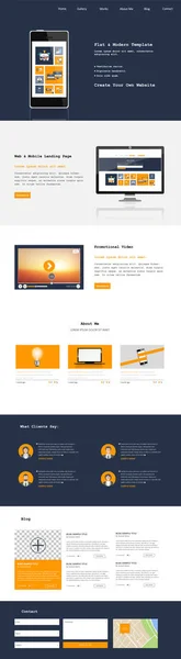 Plantilla de sitio web moderna de una página — Archivo Imágenes Vectoriales