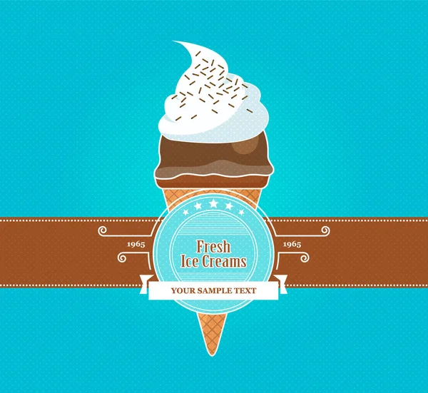Modelo de página de logotipo de sorvete — Vetor de Stock